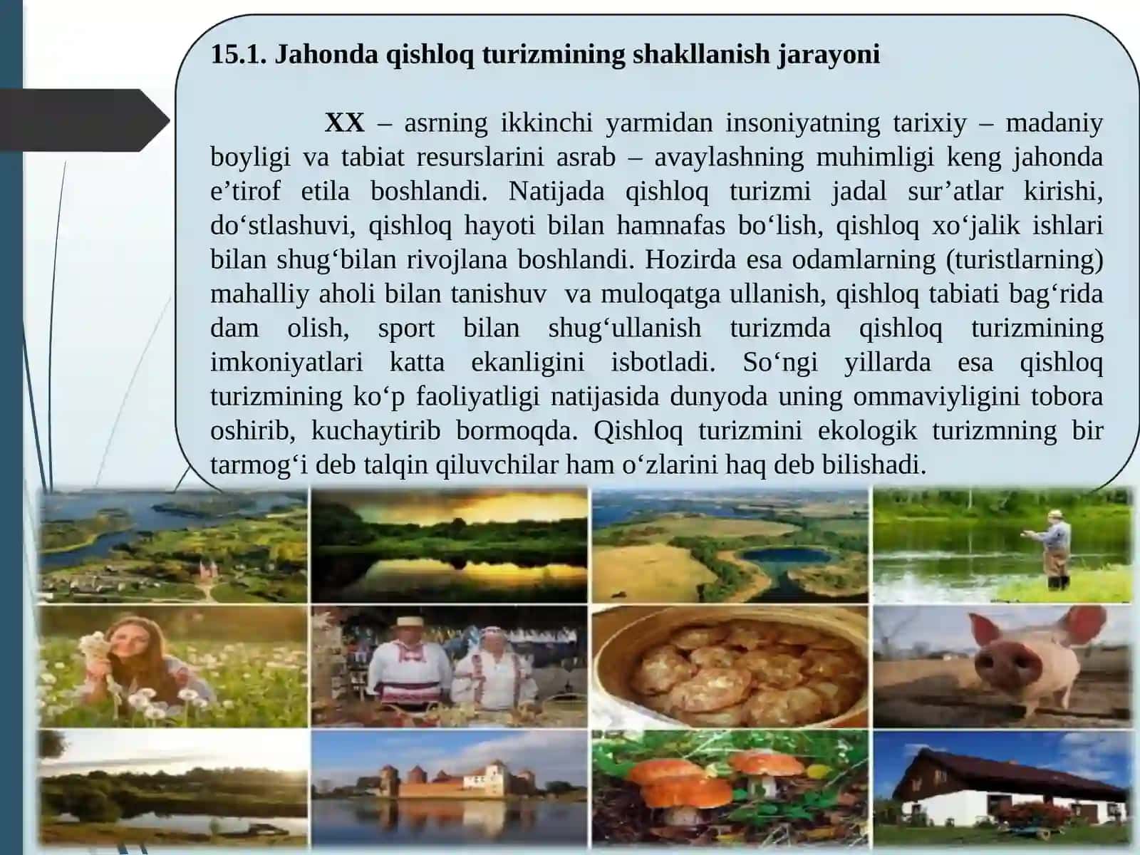 QISHLOQ TURIZMINI RIVOJLANTIRISH 2