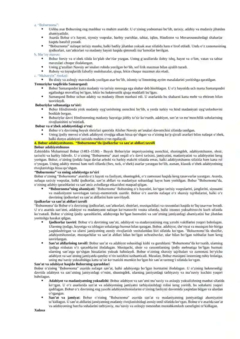 adabiyot shpargalka savolga javoblar 2