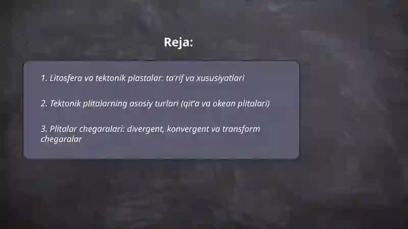Litosfera tektonik plitalari 2