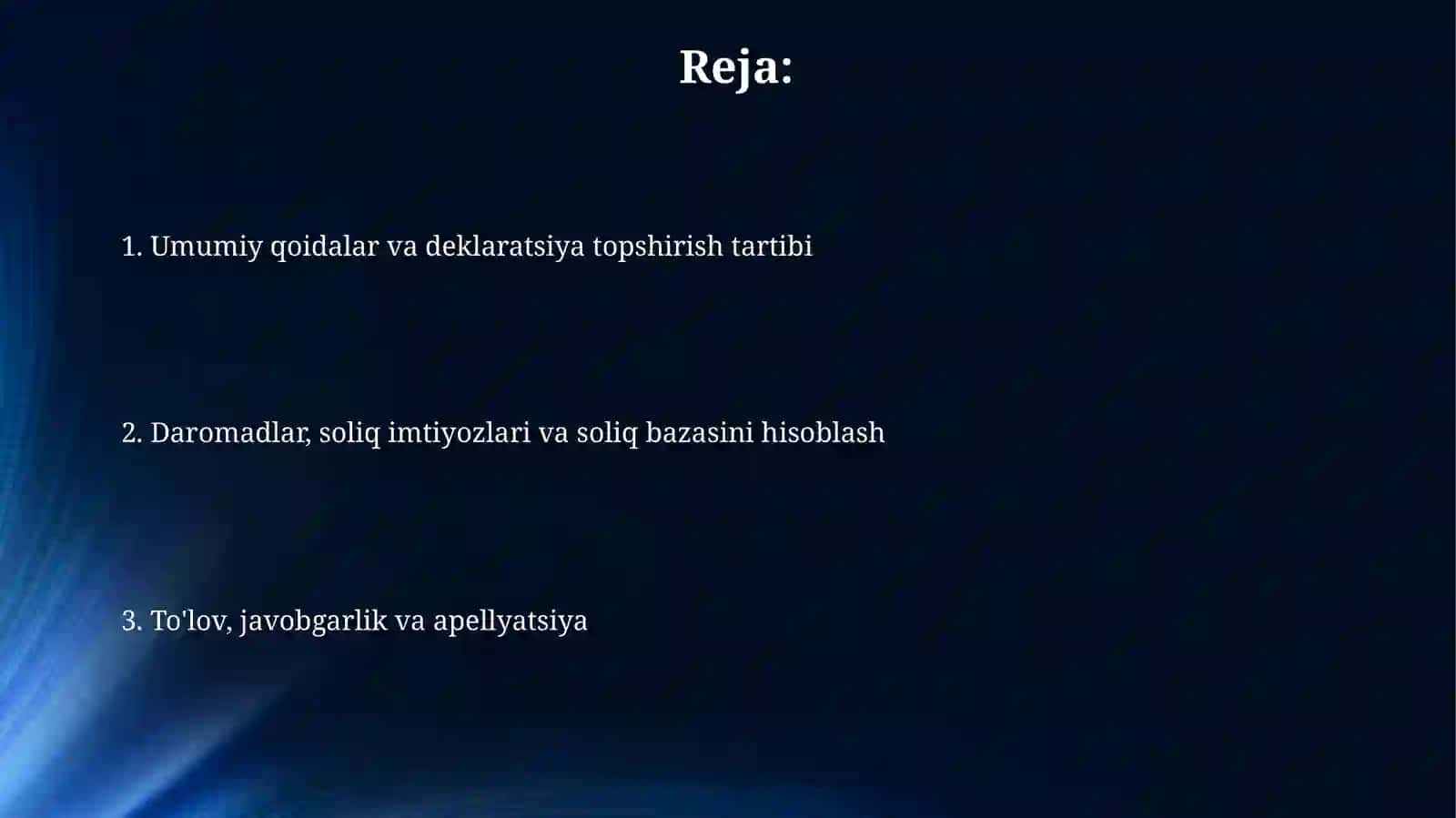Jismoniy shaxslarning yillik daromadlarini deklaratsiyalash tartibi 2
