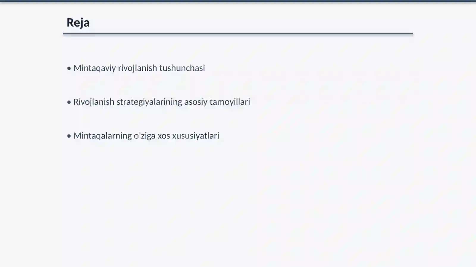 Mintaqalarning rivojlanish strategiyasini ishlab chiqarish 2