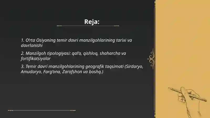 O'rta Osiyoning temir davri manzilgohlari 2