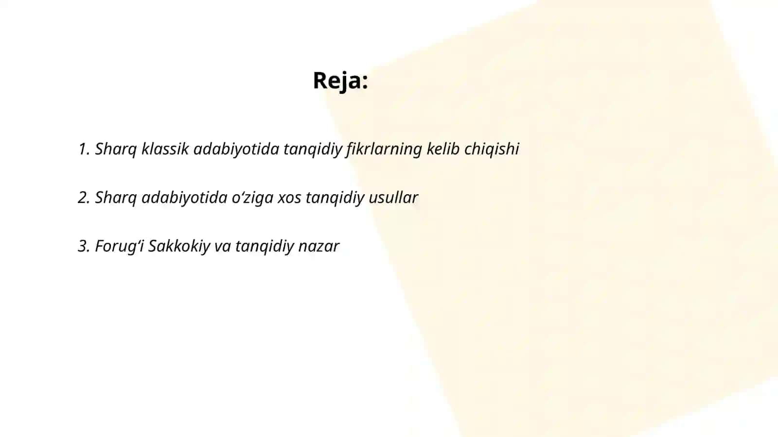 Sharq klassik adabiyotida adabiy tanqidiy fikrlar taraqqiyoti 2