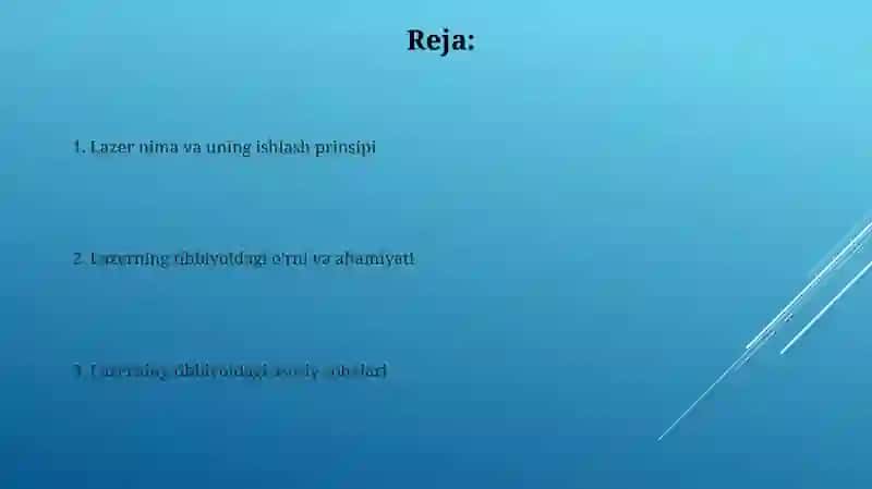 Lazerning tibbiyotda qo'llanilishi 2