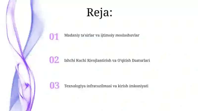 Madaniy ta'sirlar va ijtimoiy moslashuvlar 2