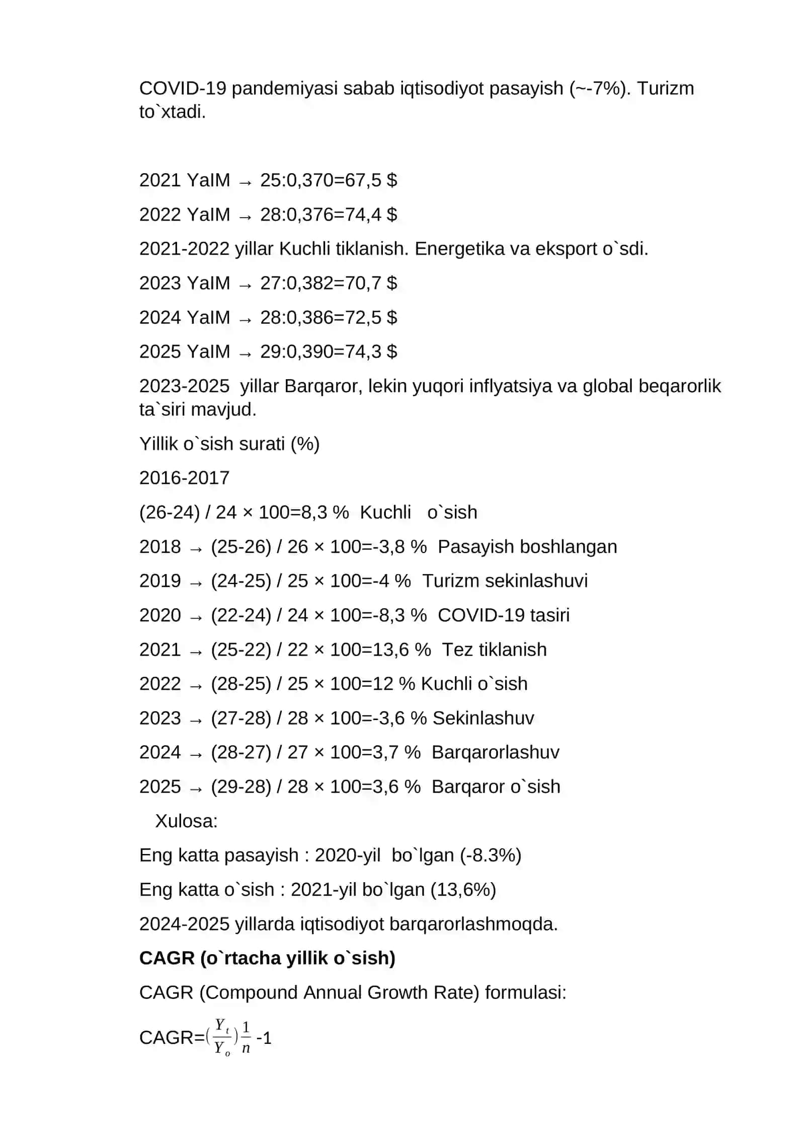 Islandiya iqtisodiyotining rivojlanishi va uning tahlili 2016-2025 2