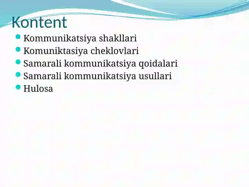 Kommunikatsiya va tashkiliy struktura 2