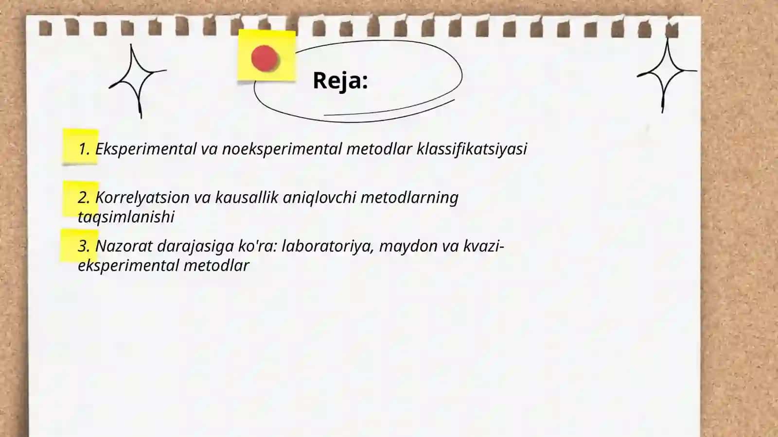 Psixologik tadqiqot metodlari klassifikatsiyasiyasi 2