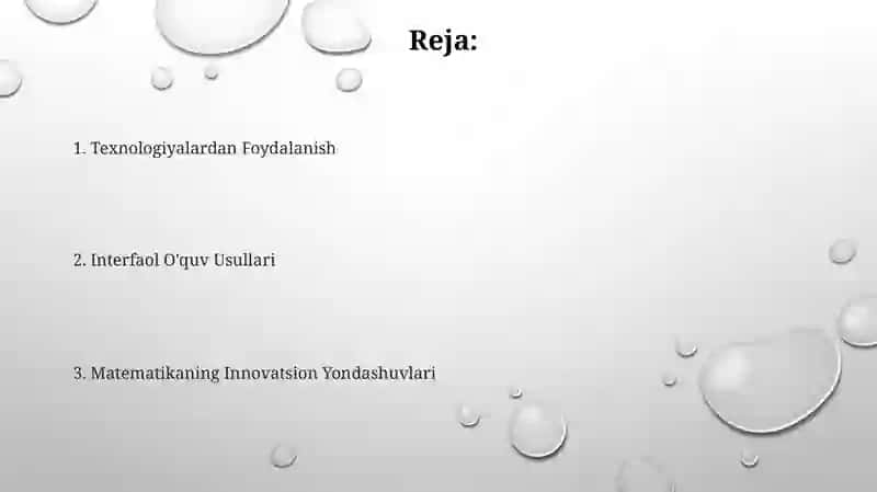 Matematikaga innovatsion yondashuv 2