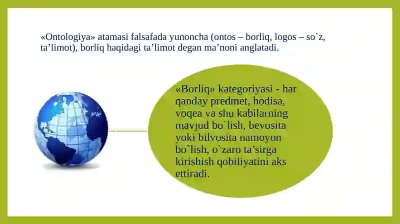 Borliqfalsafasi(Ontologiya) 2