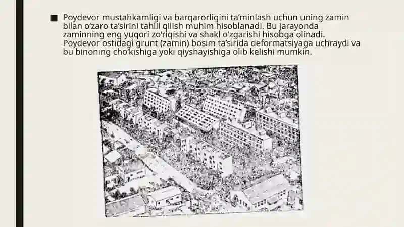 Zaminning Eng Yuqori Zo‘riqishiga Oid Shakl O‘zgarishi Bo‘yicha Poydevor Hisobi 2