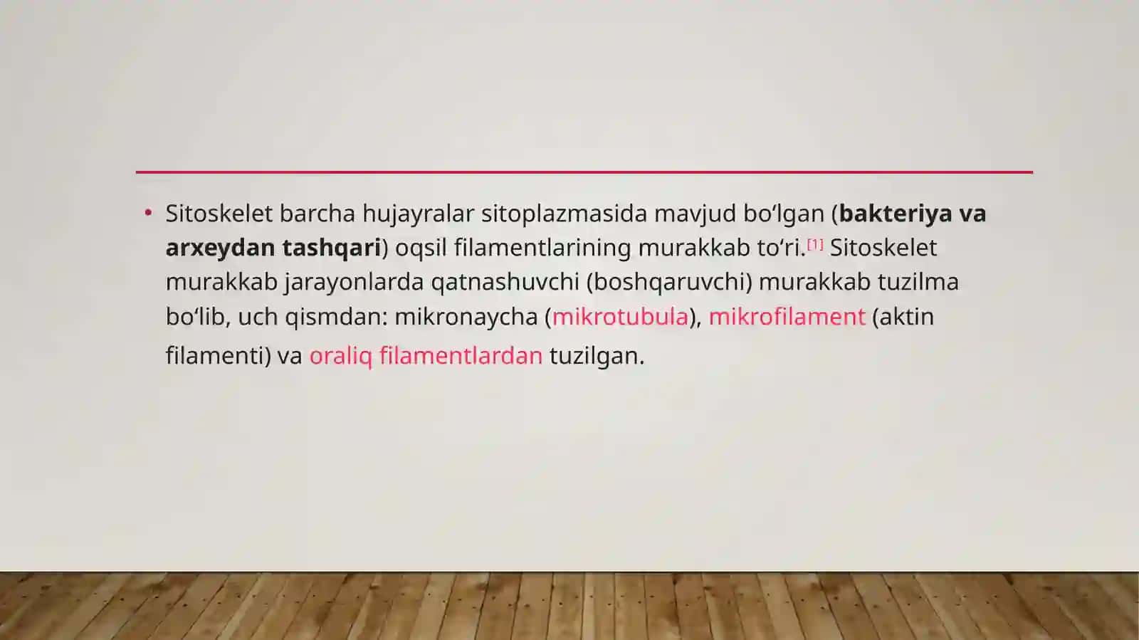 Hujayra setoskeletining sturukturaviy Va funksional Tashkil etilishi 2
