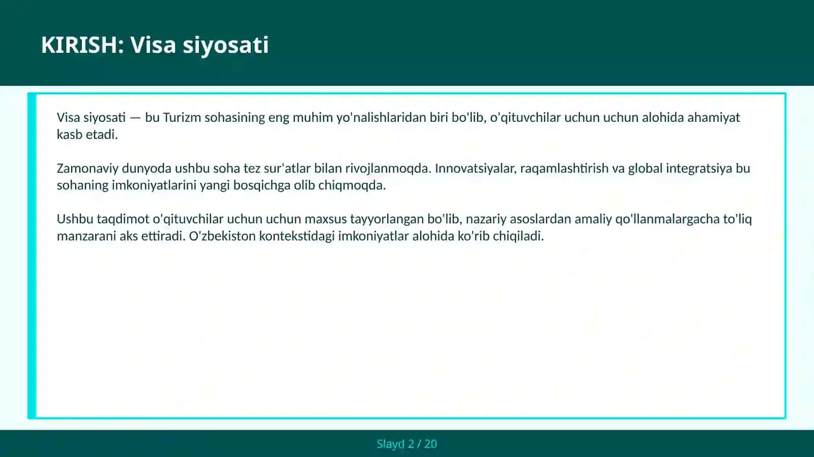 Visa siyosati 2