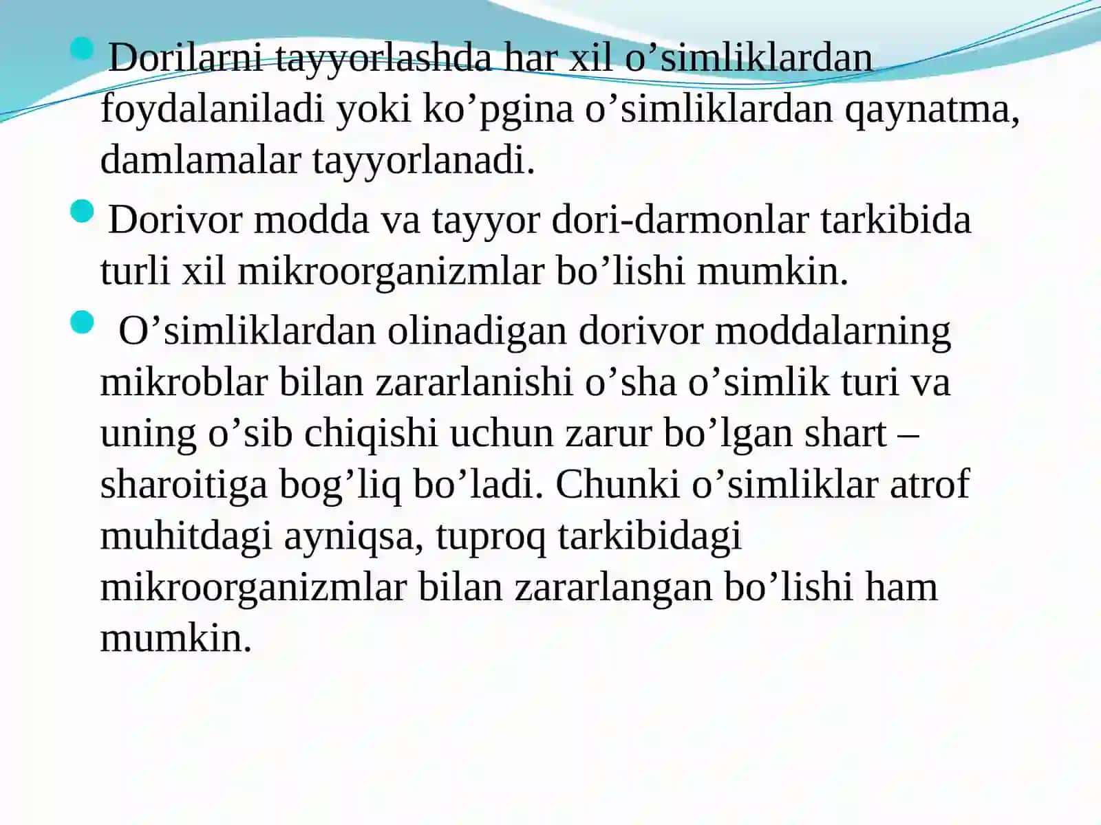 Dorivor oʼsimliklar xom ashyosining mikroflorasi 2