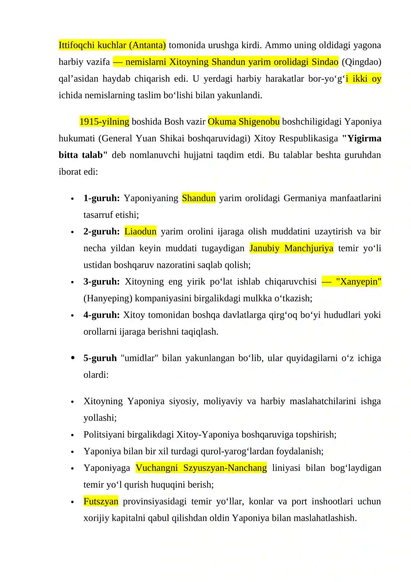 Birinchi jahon urushidan keyingi Yaponiyaning tashqi siyosati: hamkorlikdagi yondashuvga intilish 2