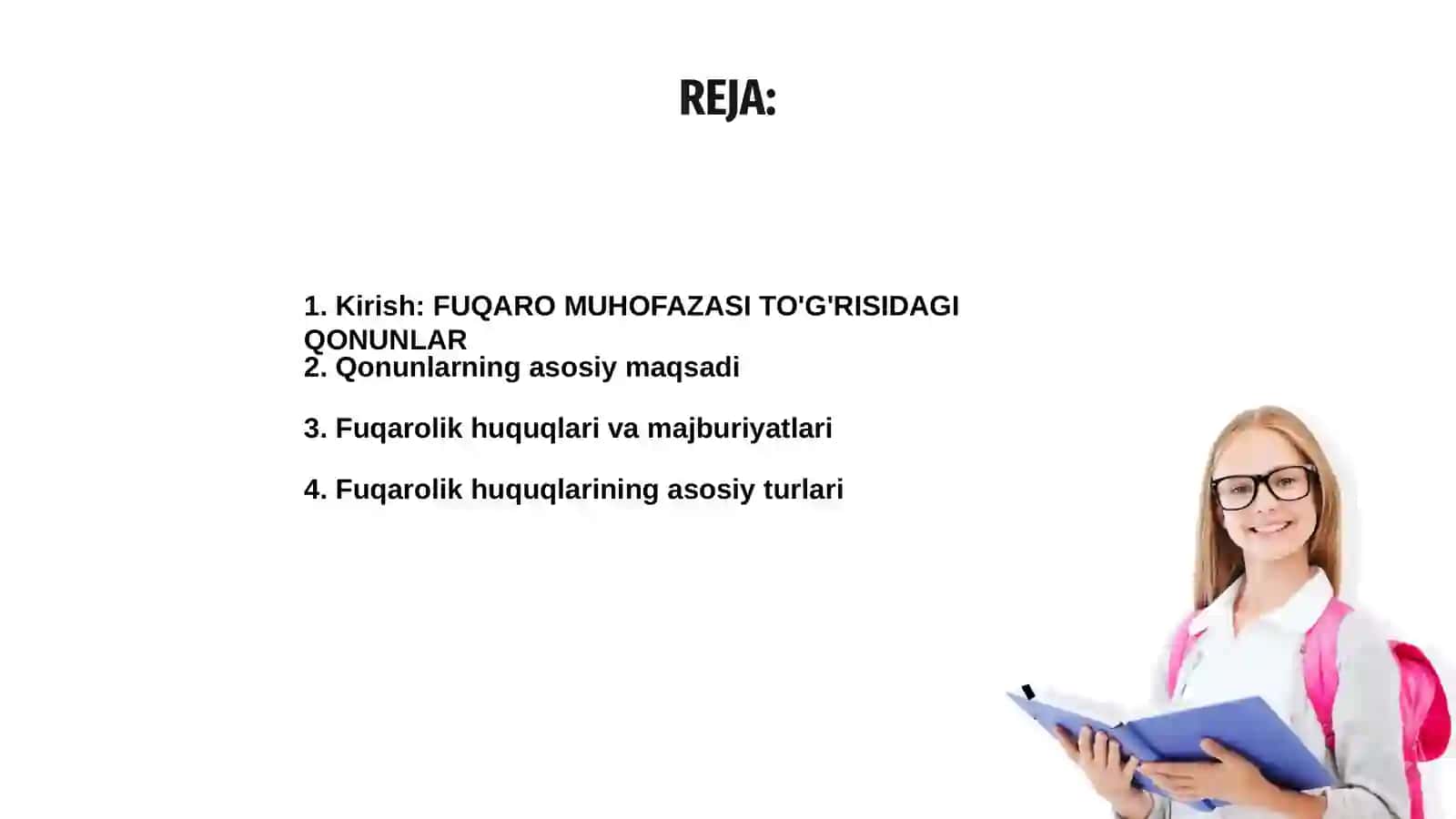 FUQARO MUHOFAZASI TO'G'RISIDAGI QONUN BANDLARINI O'RGANISH 2