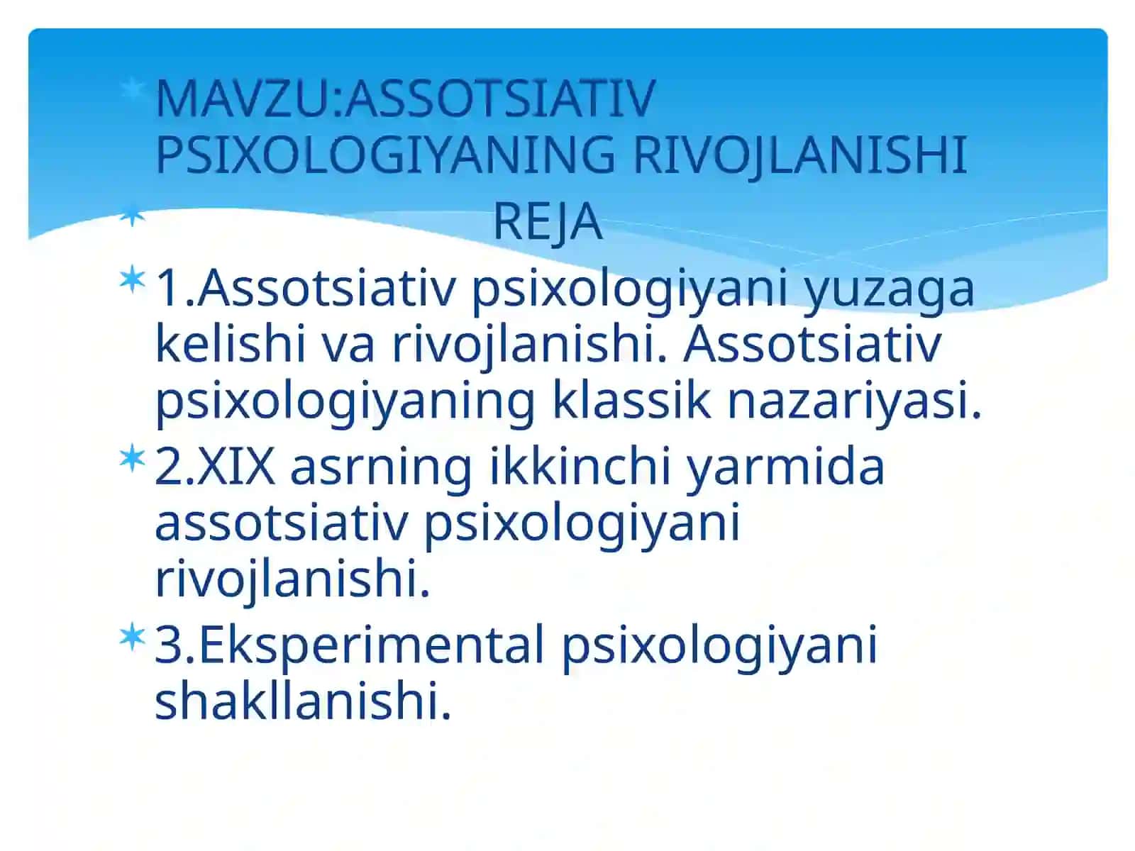 ASSOTSIATIV PSIXOLOGIYANING RIVOJLANISHI 2