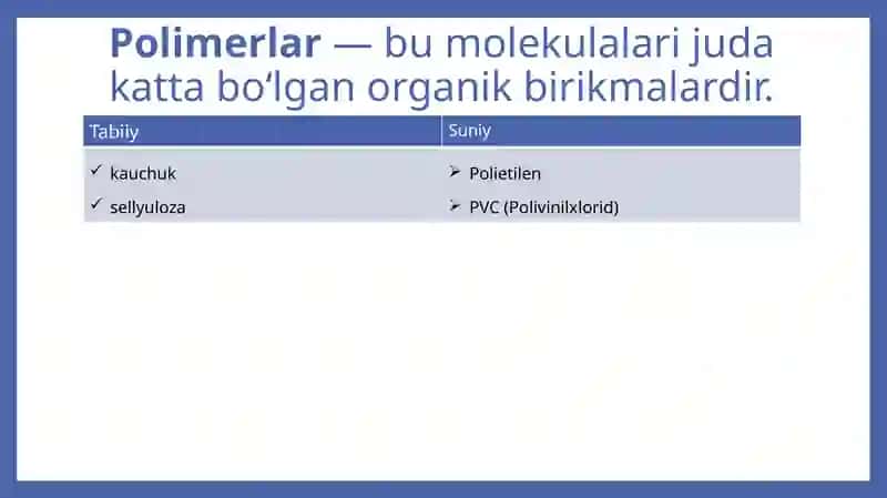 Polimerqurilish materiallari, buyumlar va ularning xomashyosi 2