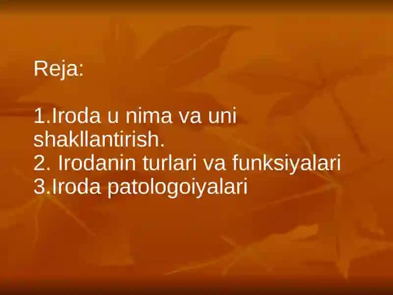 Irodani rivojlantirish va patologiyasi 2