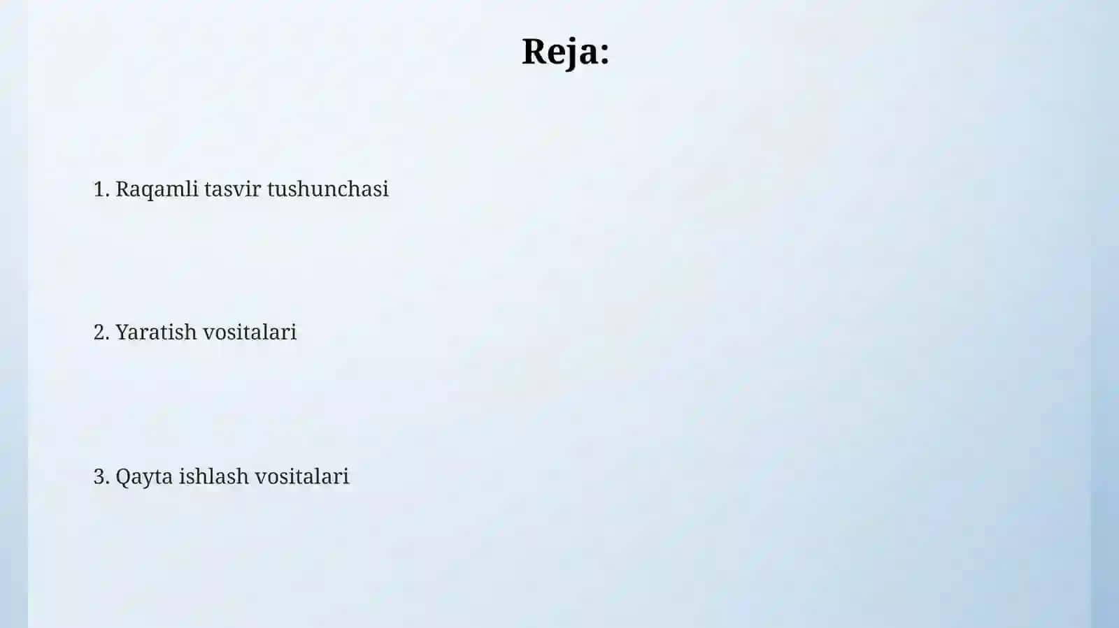 Raqamli tasvirlarni yaratish va qayta ishlash vositalari 2
