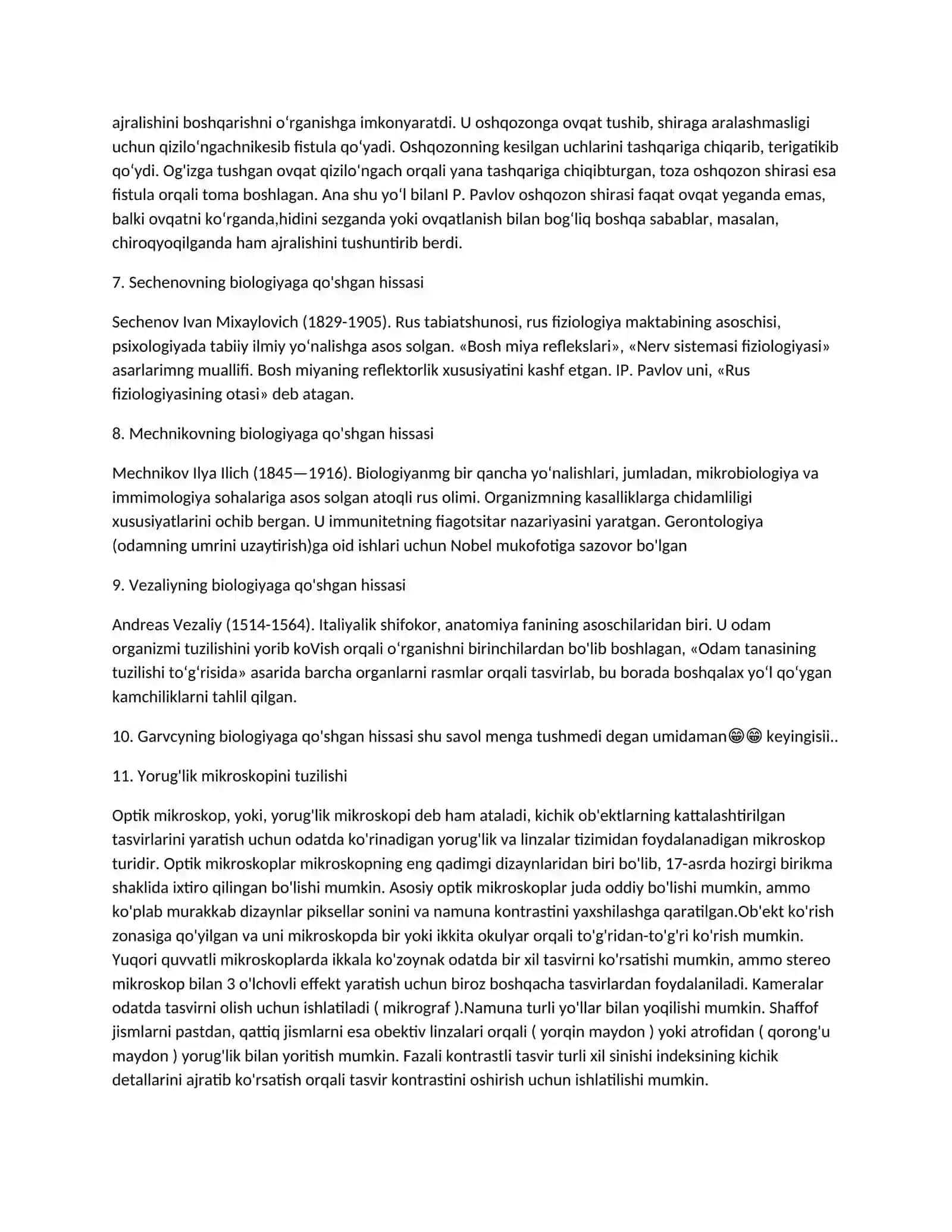 Gippokratning biologiyaga qo'shgan hissasi 2