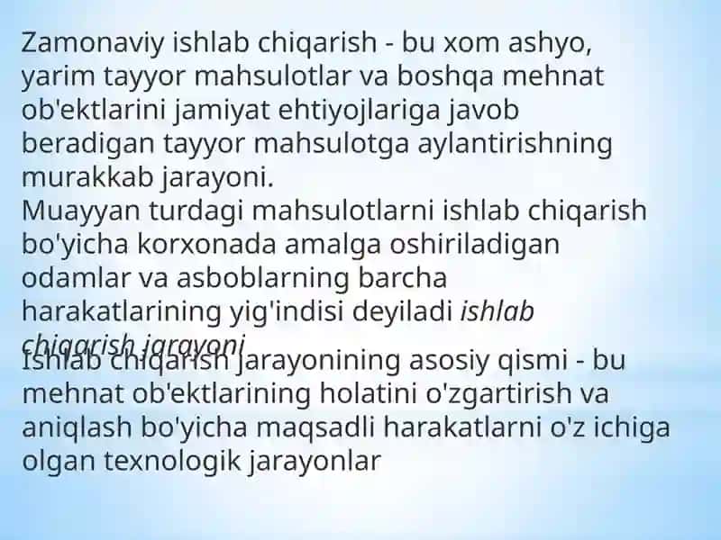9-Maruza:Ishlabchiqarishniavtomatlashtirish 2