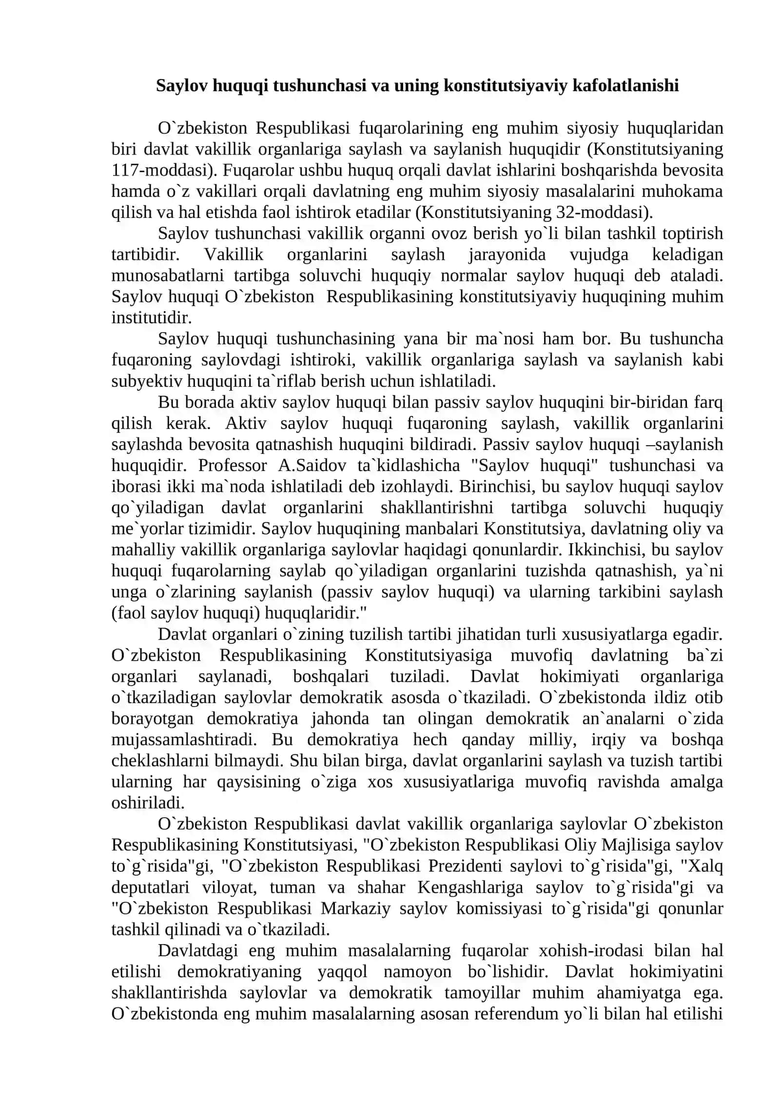O’zbekistonda saylovlarni yanada demokratlashtirish 2