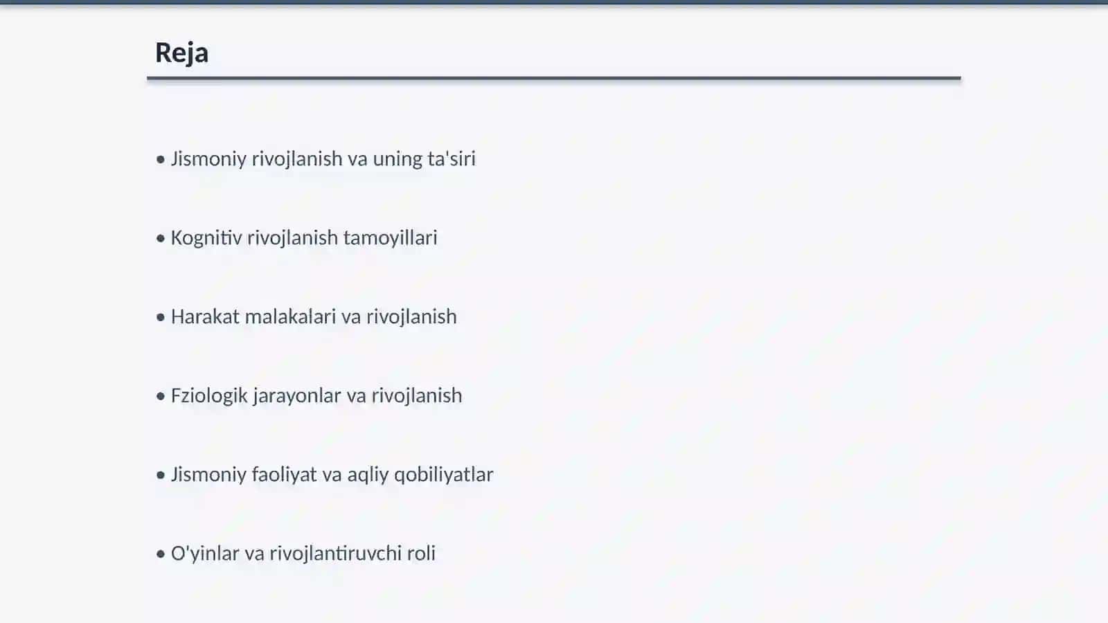 Ilk bolalik davrida fziologik va jismoniy rivojlanish harakatlari malakalari kognitiv rivojlanish 2