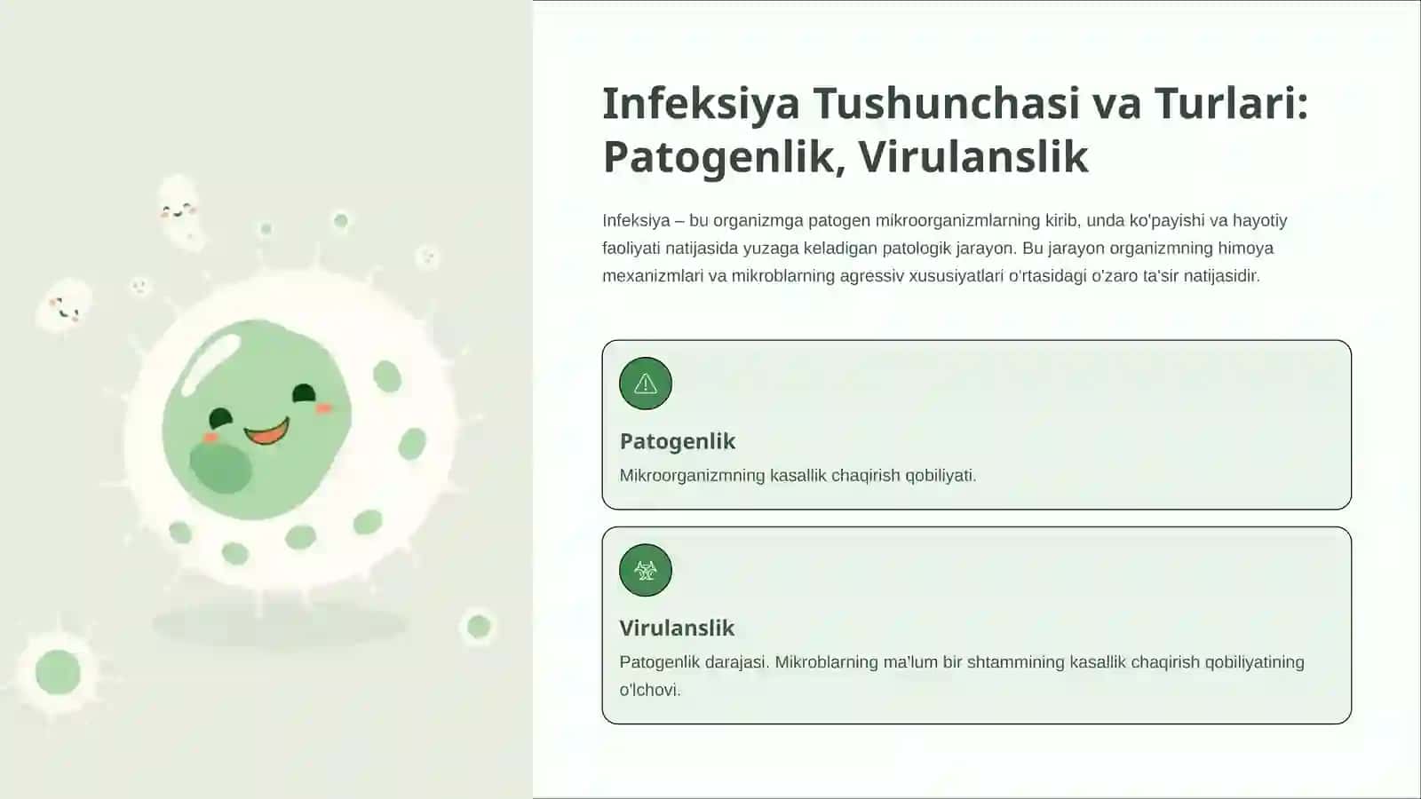 Infeksiya: Patogen va Shartli Patogen Mikroorganizmlar 2