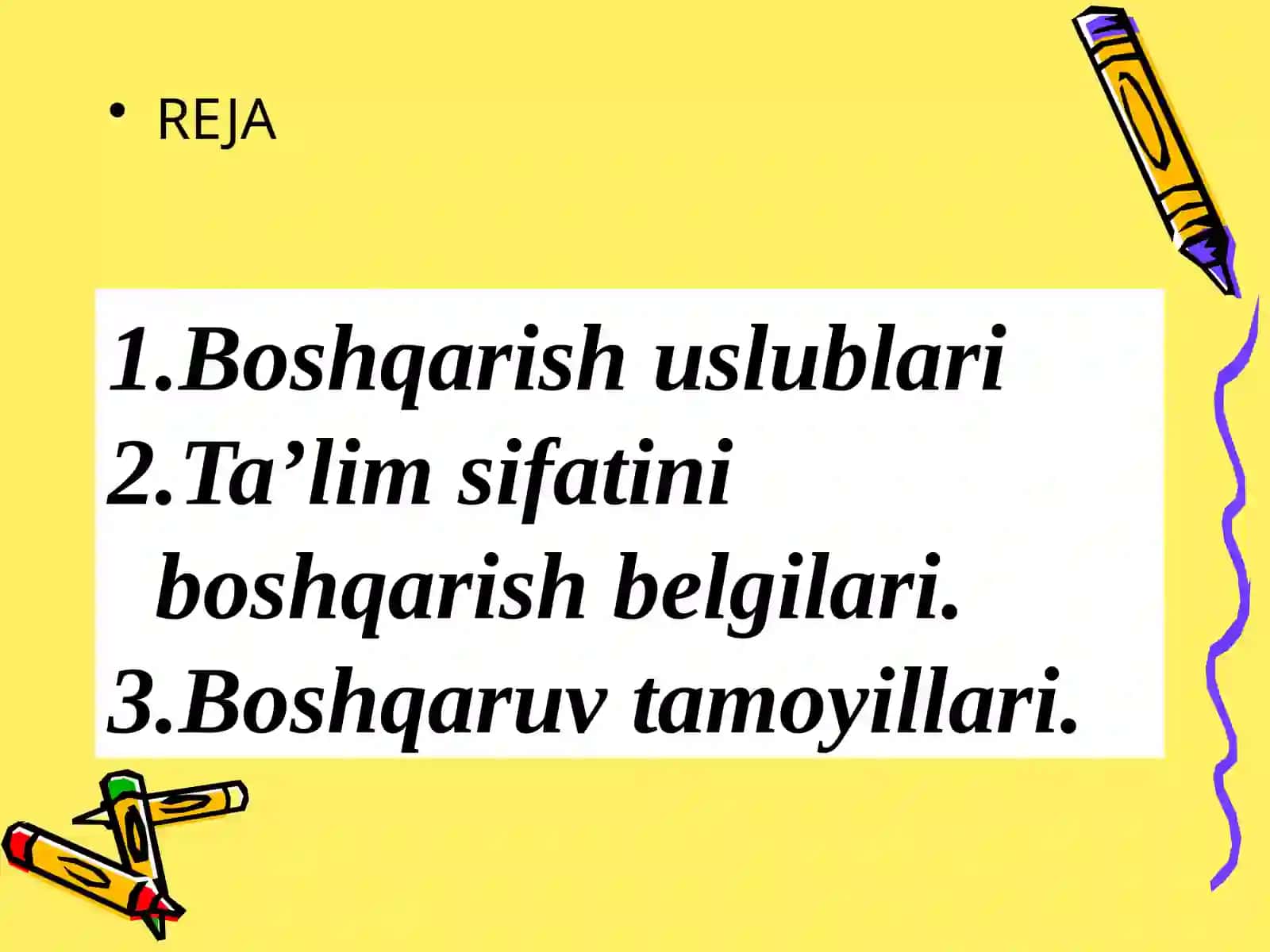 BOSHQARUV MADANIYATI PRINSIPLARI 2