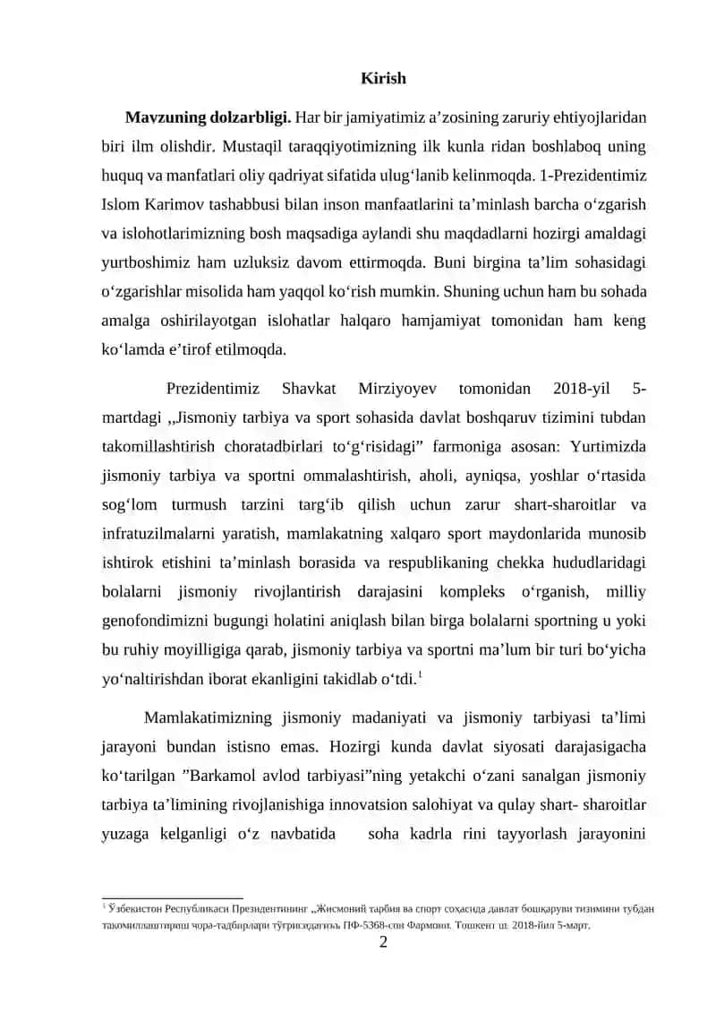 JISMONIY TARBIYA O‘QITUVCHISINING INNOVATSION VA PEDAGOGIK FAOLIYATI 2