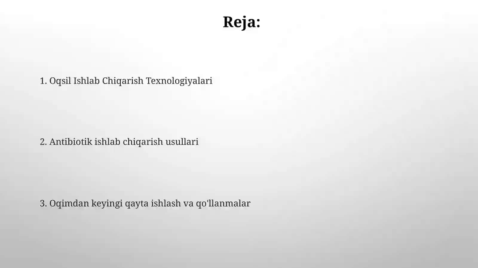 Oqsilvaantibiotiklar ishlab chiqarish biotexnologiyasi 2