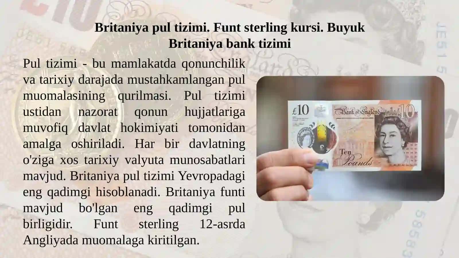 G20 davlatlari tarkibiga kiruvchi Buyuk Britaniya valyuta siyosatini tahlil qilish 2