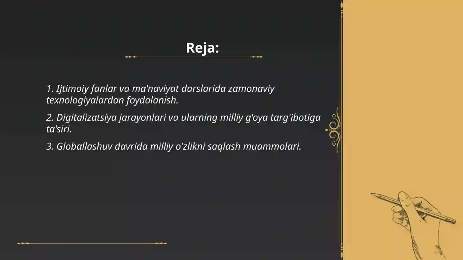 MILLIY G'OYA VA MA'NAVIYATGA OID FANLARNI O'QITISHDA IJTIMOIY FANLARDAGI SO'NGGI YANGILIKLAR VA YUTUQLARDAN FOYDALANISH 2