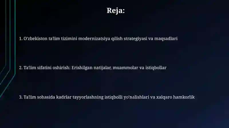 Oʼzbekiston Respublikasi taʼlim tizimidamodernizatsiyajarayoni 2