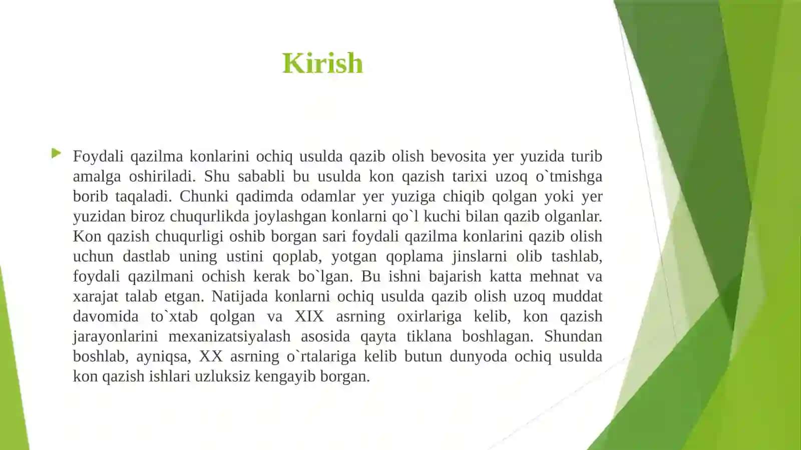 Konchilikkorxonalari yuk tashish ishlarida uzluksiz transport turlari 2