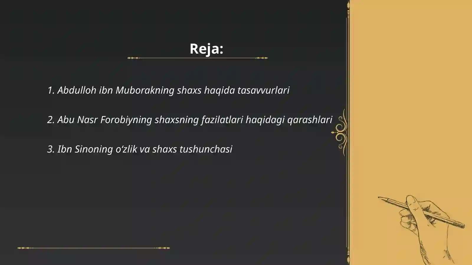Abdulloh ibn Muborakning shaxs haqida tasavvurlari 2