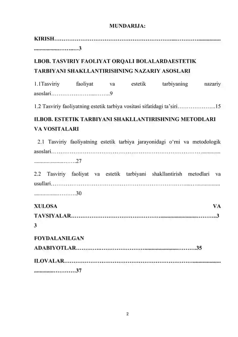 TASVIRIY FAOLIYAT-ESTETIK TARBIYANING ZARURIY VOSITASI SIFATIDA 2