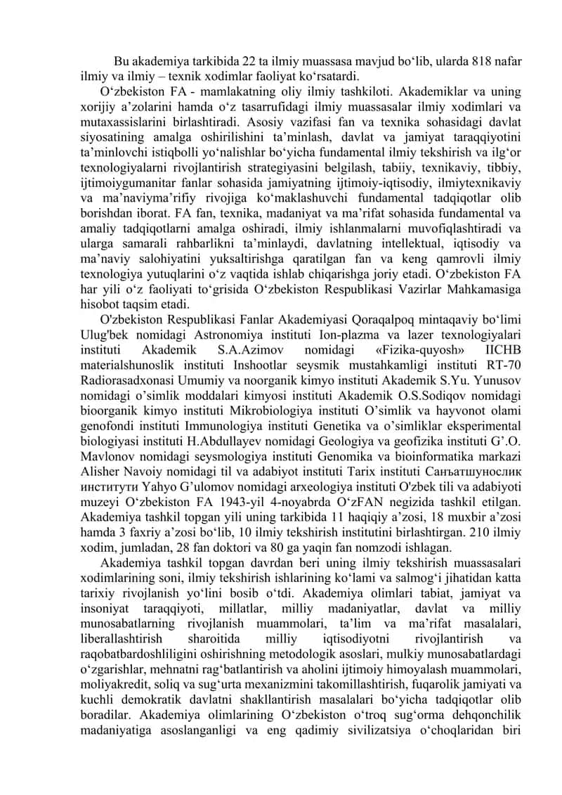Mustaqillik yillarida O‘zbekistonda fan, ta'lim, sport, san'at, adabiyot va sog‘liqni saqlash tizimi rivoji 2