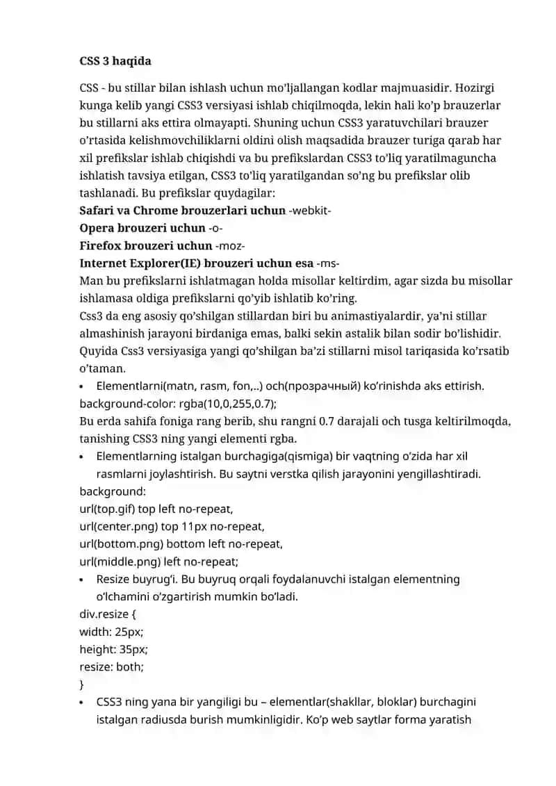 CSS 3 2
