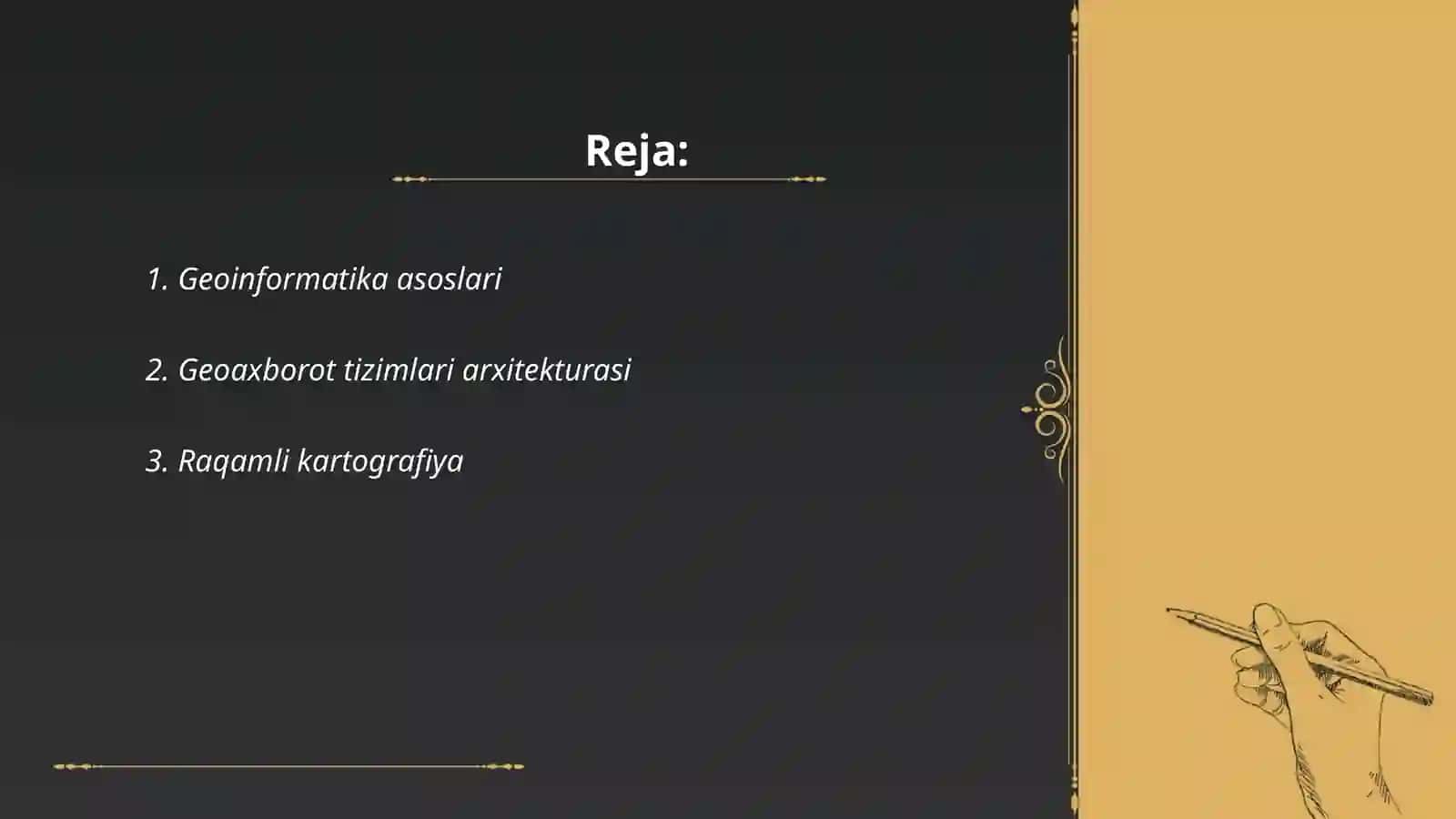 Geoinformatika-geoaxborot tizimlarini yaratish uchun nazariy asos 2