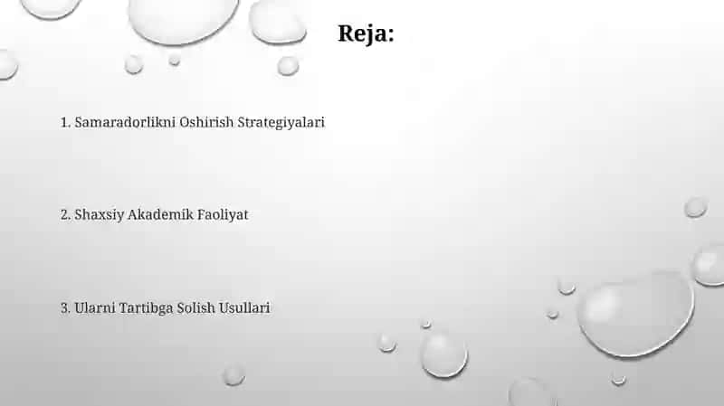 Shaxsiy akademik faoliyat va uni tashkil etish vositalari 2