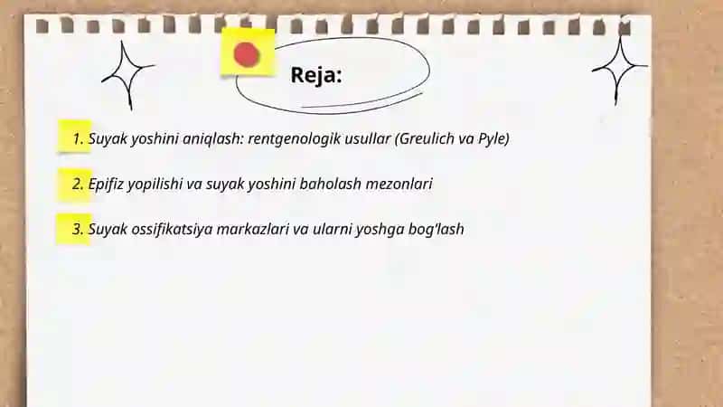 Suyaklarga qarab yoshni baholash usuli 2