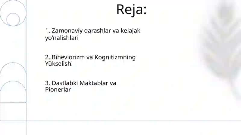 Psixologiyaning predmeti haqidagi tasavvurlar rivojlanishining asosiy bosqichlari 2