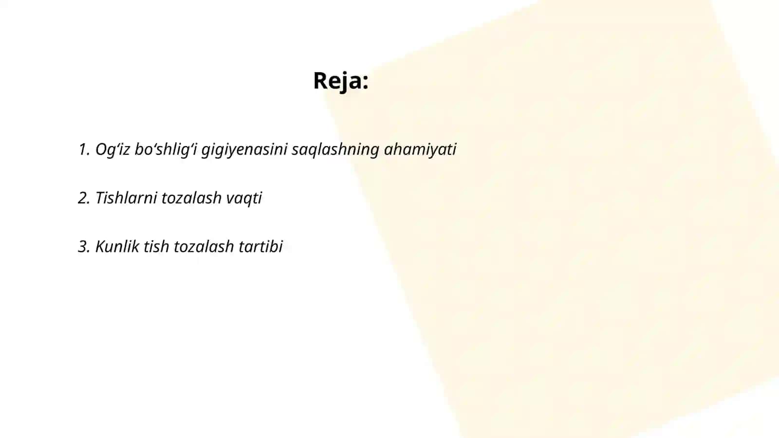 Ogʻiz boʻshligʻi shaxsiy gigiyenasi qoidalari, tishlarni tozalash usullari 2