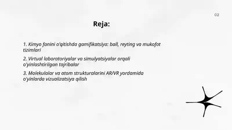Kimyo fanini o'qitishda o'yinli texnologiyalar 2
