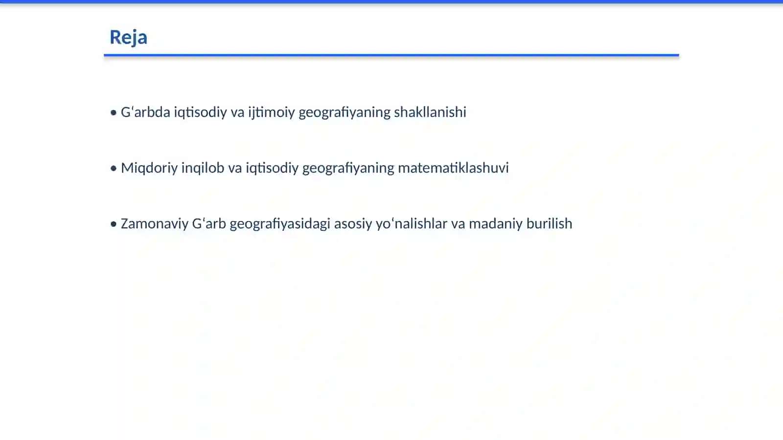 Gʻarb mamlakatlarida iqtisodiy va ijtimoiy geografiya rivojlantirishi 2