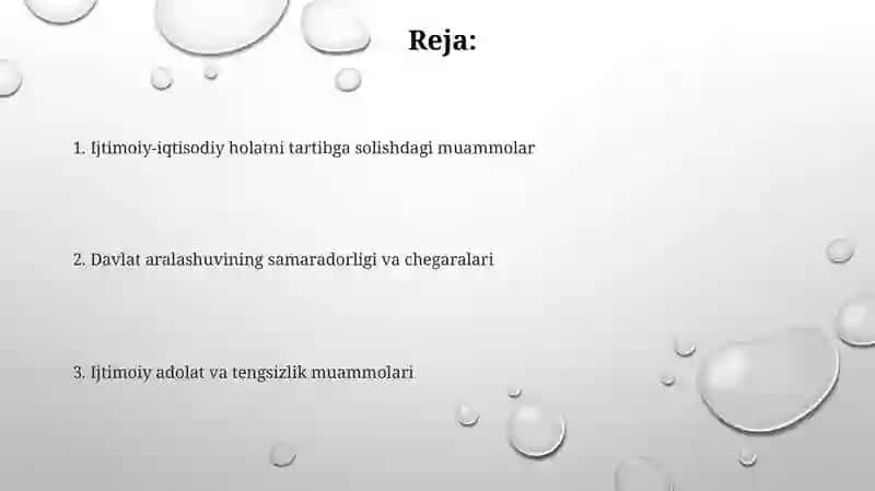 Ijtimoiy-iqtisodiy davlat tomonidan tartibga solish muammolari 2