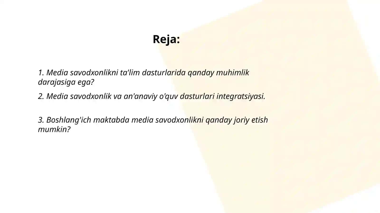 Media savodxonlikni ta'lim dasturlariga qanday kiritish mumkin 2