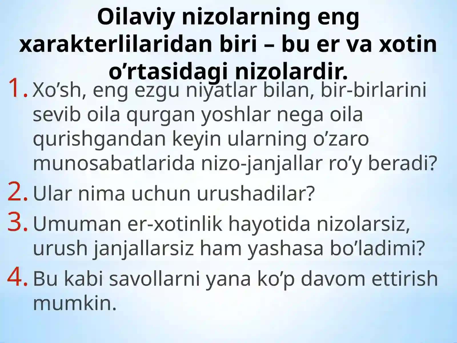 Oilaviy konfliktlarning vujudga kelish motivlari 2